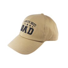 Load image into Gallery viewer, Game Hats Father&#39;s Day Greatest Dad Hat 100% Cotton Cap Embroidery Unstructured Beige
